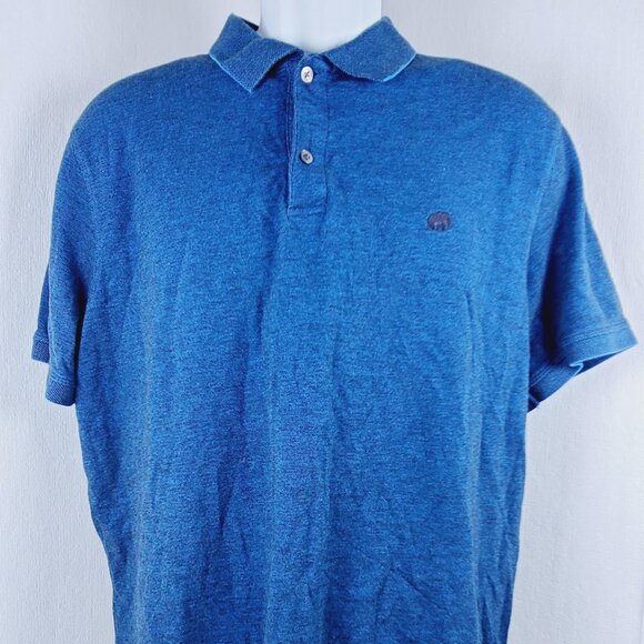 Banana Republic Men's Blue Heather Collared Short Sleeve Polo Shirt Size XL Tall - Picture 2 of 9